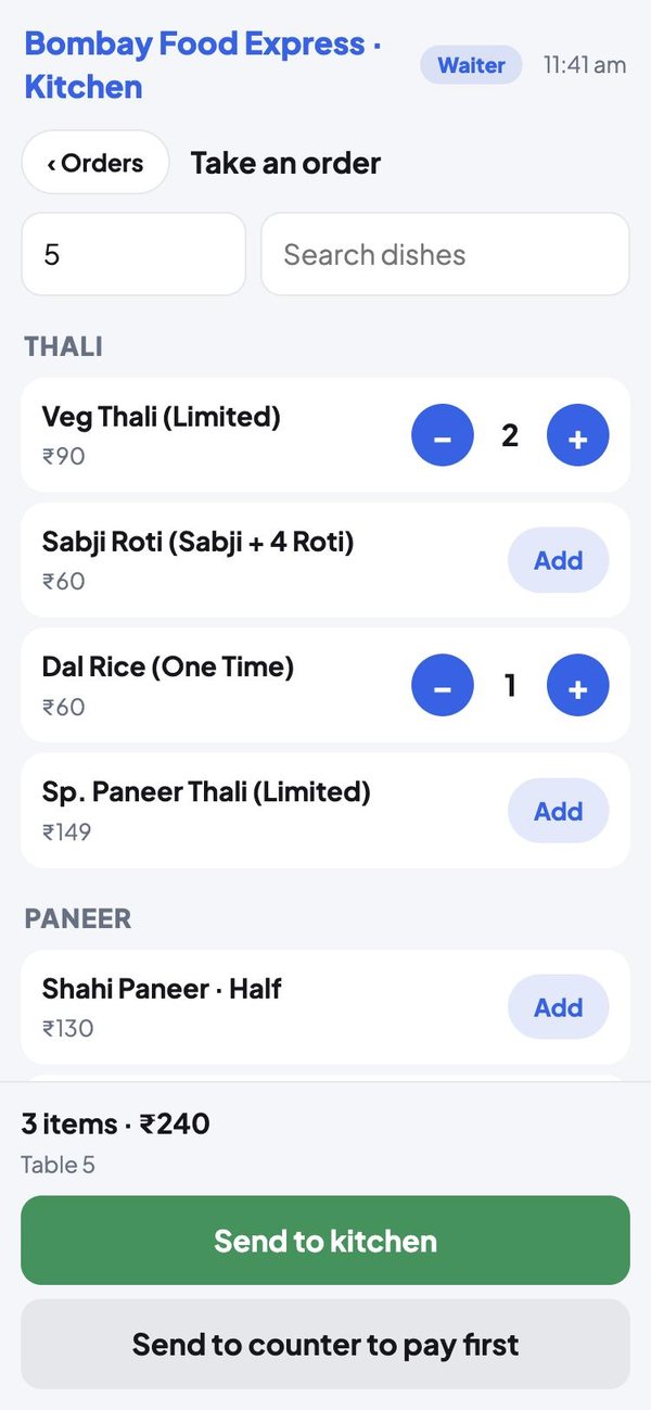QRThali Kitchen screenshot