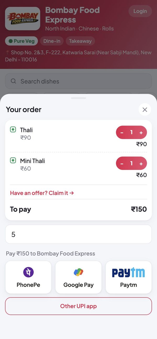 Pay by any UPI app